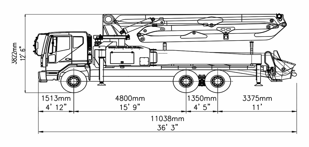 Bomba de hormigón utiform UF38ZX5
